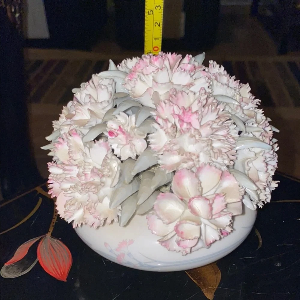 Royal Doulton Blush Pink and Cream Porcelain Floral Arrangement